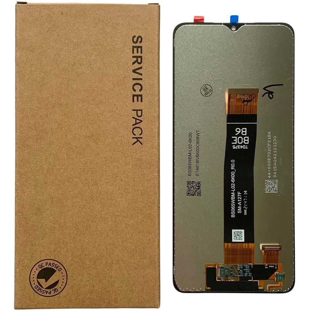Дисплей для Samsung A127 Galaxy A12 2021 black (BV065WBM-L0A-8K02_R0.0) з чорним тачскріном, Original (China) 1120011 фото
