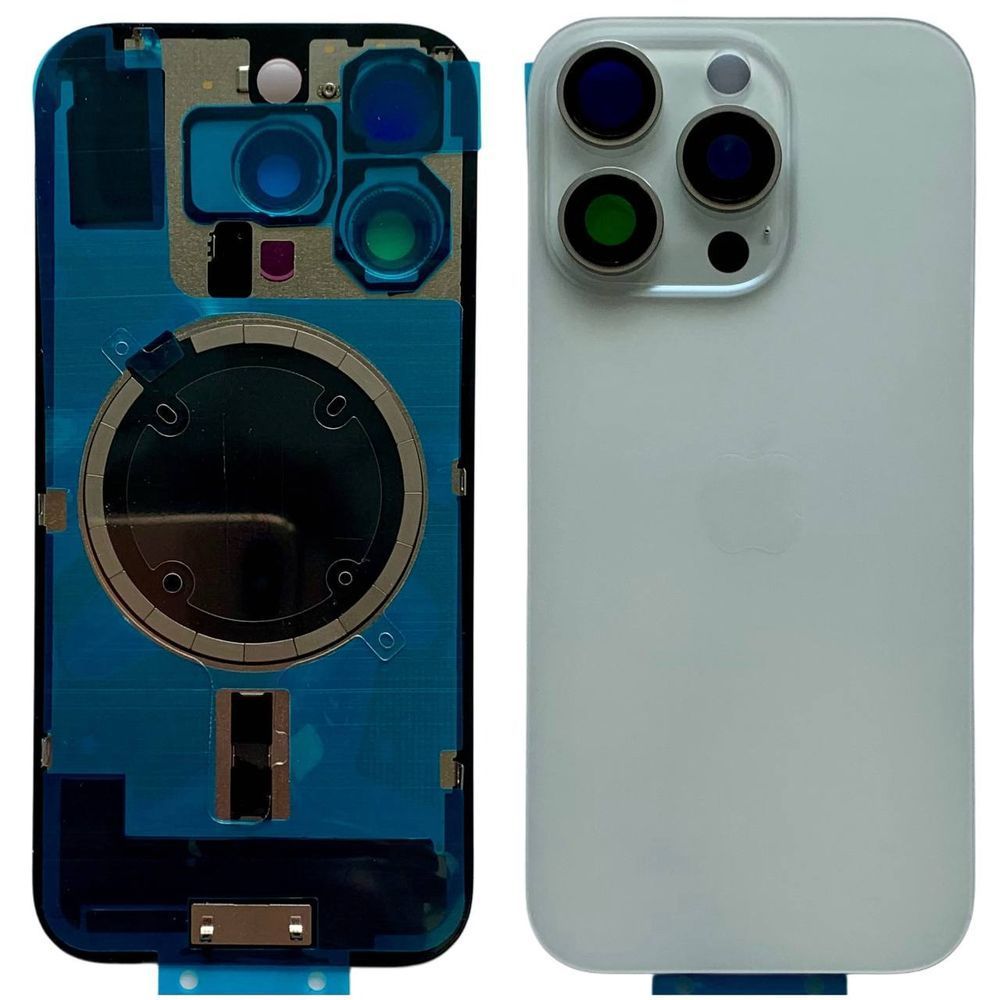 Задня кришка корпусу iPhone 16 Pro White (зі склом камери, MagSafe), Original (China) 561067 фото