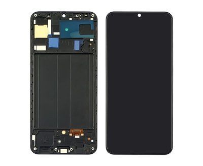 Дисплей для Samsung A305 Galaxy A30 (2019) з чорним тачскріном і корпусною рамкою OLED 39610 фото