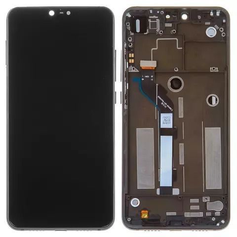 Дисплей для Xiaomi Mi 8 Lite (M1808D2TG) з чорним тачскріном і корпусною рамкою, IPS 22835 фото