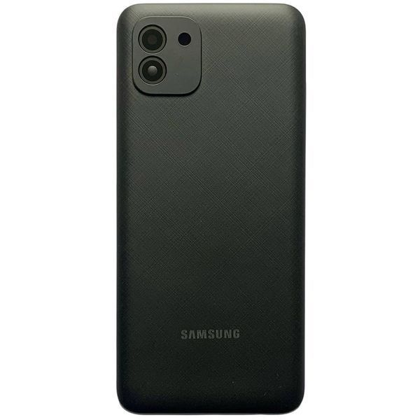 Задня кришка Samsung A035F Galaxy A03 2022 black (зі склом камери) 53210 фото