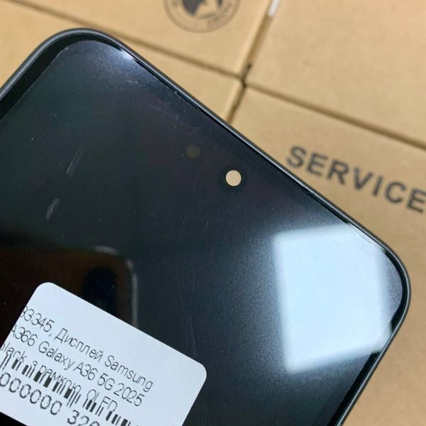 Дисплей для Samsung A366 Galaxy A36 5G 2025 з чорним тачскріном та корпусною рамкою, OLED 83345 фото