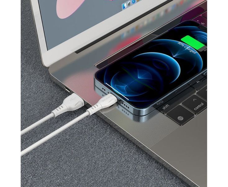 Кабель USB-L Borofone BX51 Triumph Lightning 1m white 01050517 фото