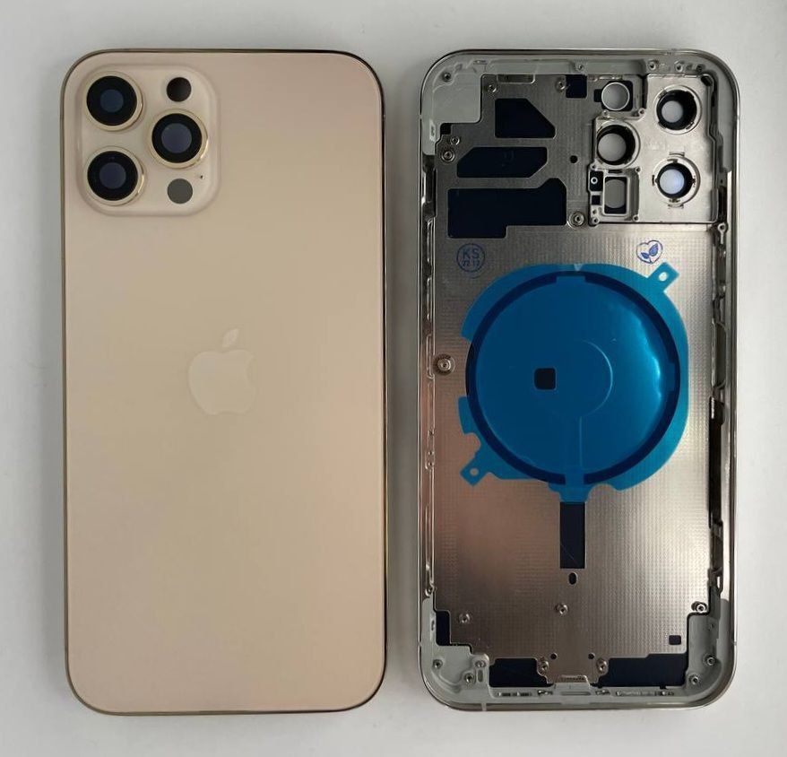 Корпус для iPhone 12 Pro Max Gold в зборі з тримачем SIM та кнопками, EU 105515 фото