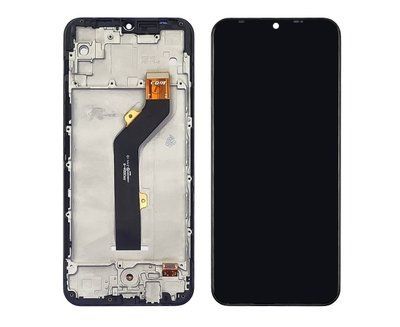 Дисплей для Tecno Spark 6 (KE7) | Spark 6 2021 | Camon 16 (CE7, CE7j, CE9h) з чорним тачскріном та корпусною рамкою, Original (PRC) 217492 фото
