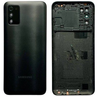 Задня кришка Samsung A037 Galaxy A03s 2021 black (зі склом камери)  53211 фото