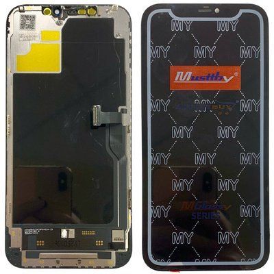 Дисплей для iPhone 12 Pro Max з чорним тачскріном, Musttby OLED | Прив'язується в 18/26 iOS 519556 фото