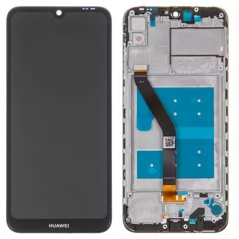 Дисплей для Huawei Y6 2019 | Huawei Y6 Prime 2019 | Huawei Y6 Pro 2019 з чорним тачскріном та корпусною рамкою, Original (PRC) 933652 фото