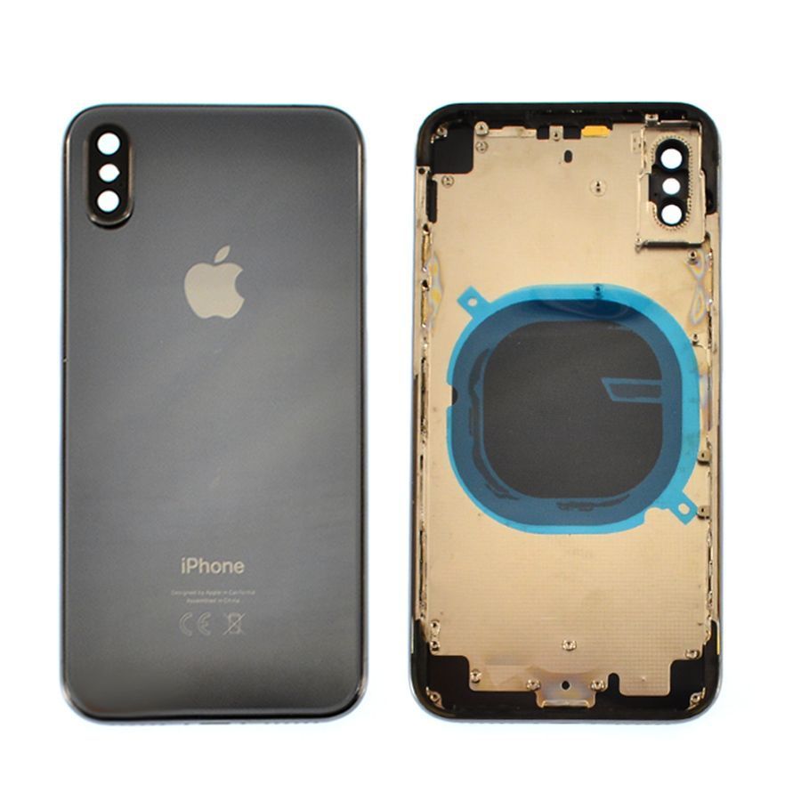 Корпус для iPhone X Black в зборі з тримачем SIM та кнопками, USA 150928 фото