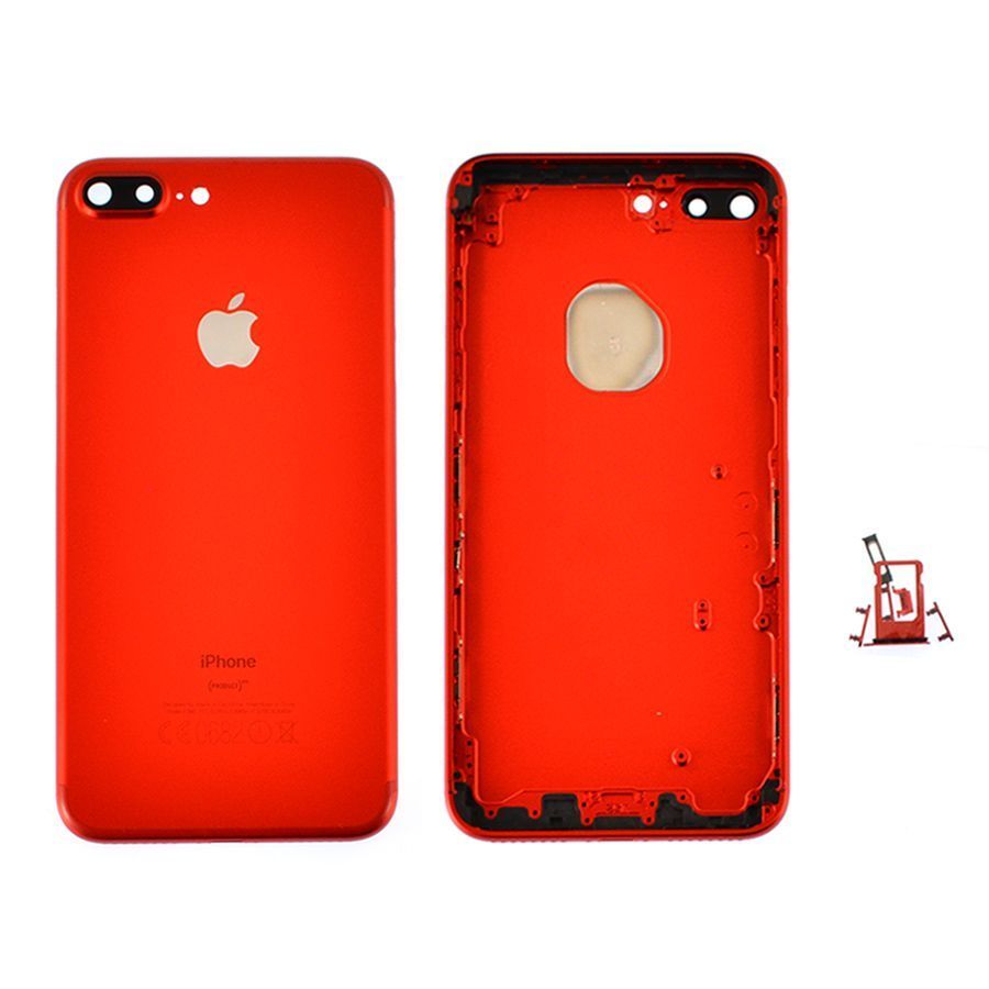 Корпус для iPhone 7 Plus Red в зборі з тримачем SIM та кнопками, EU 070980 фото