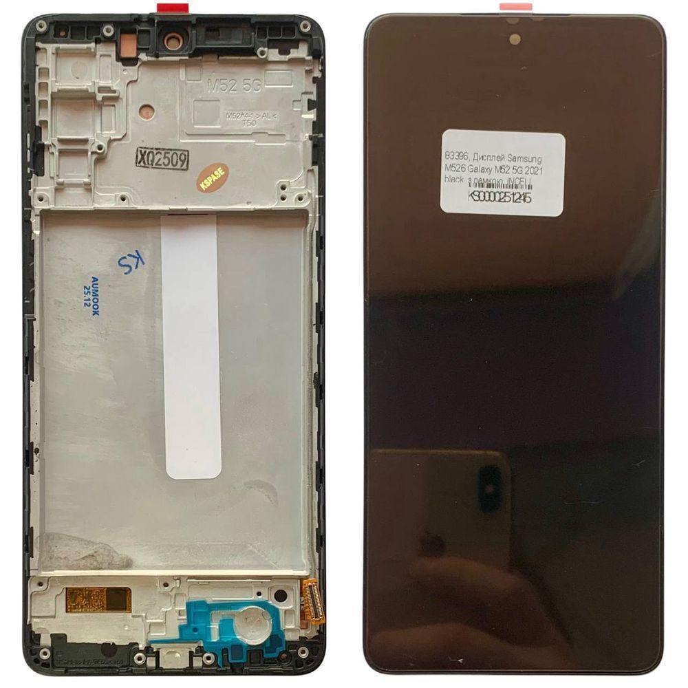 Дисплей для Samsung M526 Galaxy M52 5G з чорним тачскріном та корпусною рамкою, INCELL 83396 фото