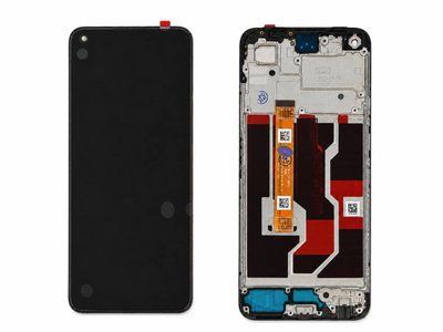 Дисплей для OPPO A96 4G (CPH2333) з чорним тачскріном та корпусною рамкою, Original Self Welded 31753 фото