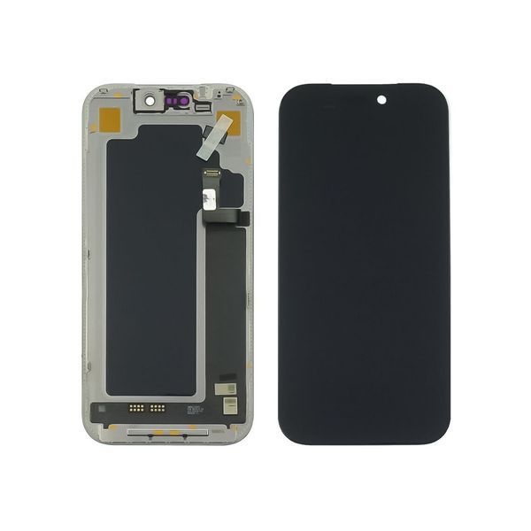 Дисплей для Apple iPhone 17 Pro з чорним тачскрином 120Hz GXQC-Super OLED SOFT Service Pack 51615 фото