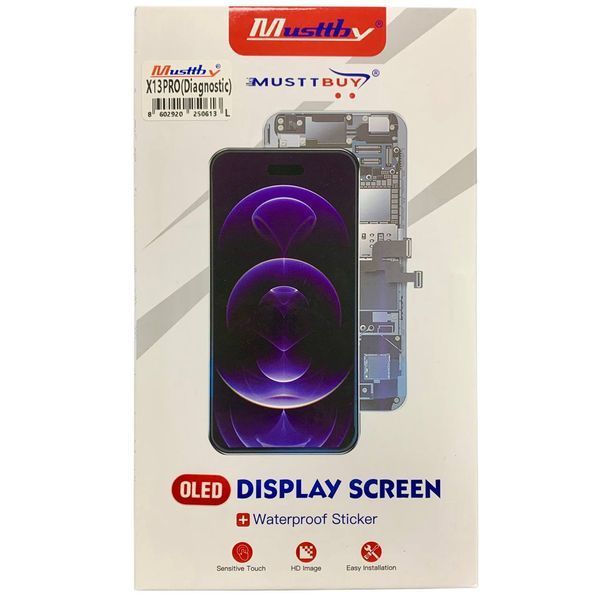 Дисплей для iPhone 13 Pro з чорним тачскріном, Musttby SOFT OLED | 120HZ | Прив'язується в 18/26 iOS 648221 фото
