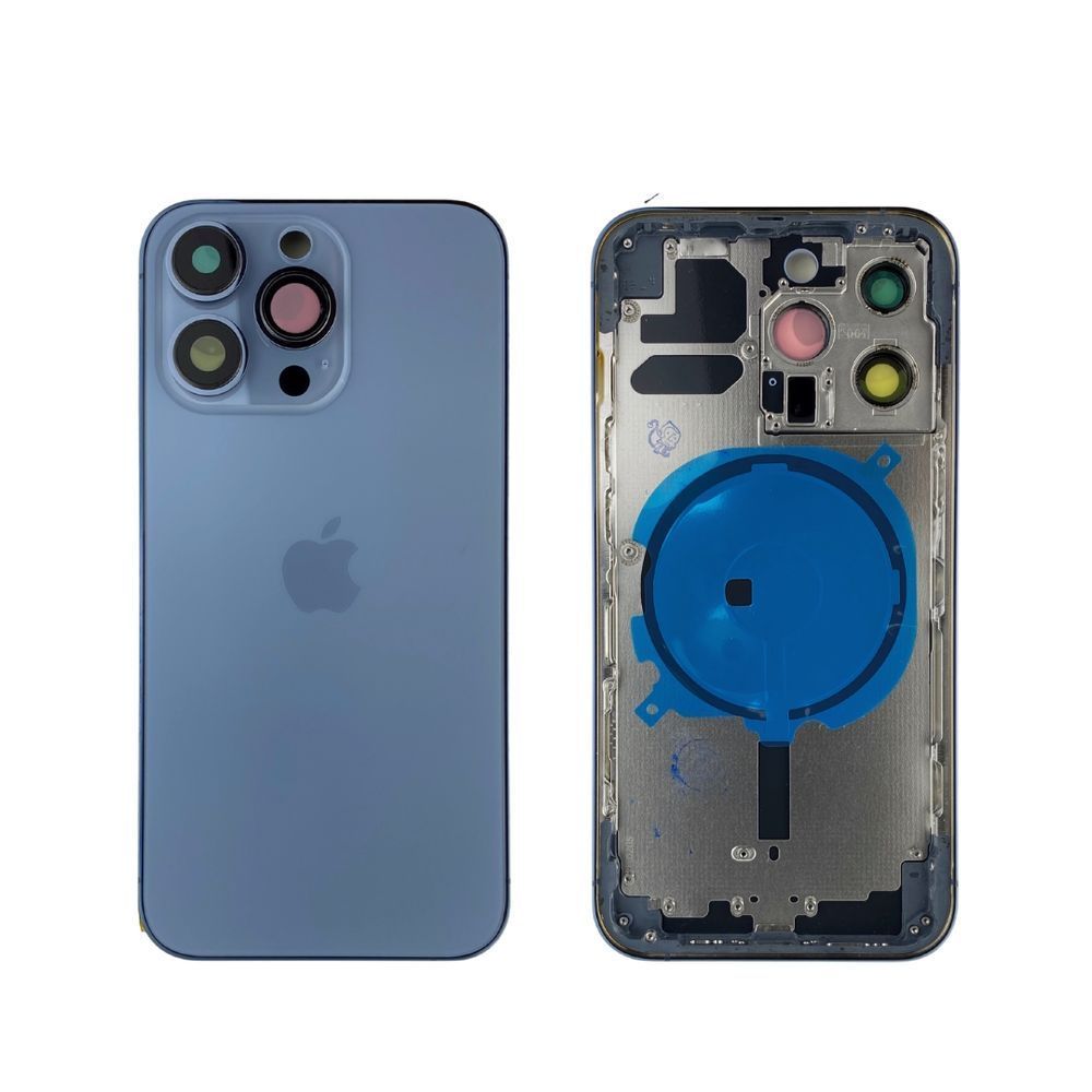 Корпус для iPhone 12 Pro Max Blue в зборі з тримачем SIM та кнопками, USA 105517 фото