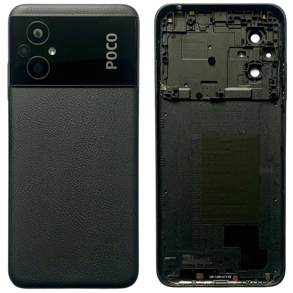 Задня кришка Xiaomi Poco M5 black (зі склом камери) 0712329 фото