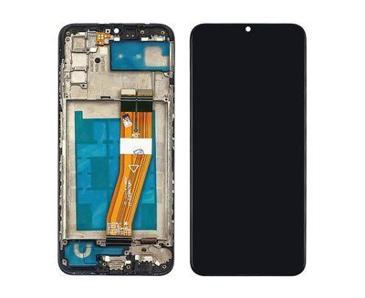 Дисплей для Samsung A025F Galaxy A02s з чорним тачскріном та корпусною рамкою, IPS 1405355 фото