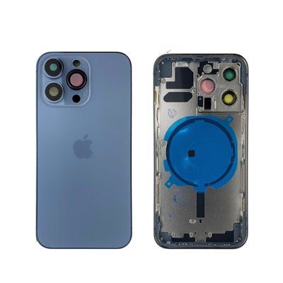 Корпус для iPhone 12 Pro Max Blue в зборі з тримачем SIM та кнопками, USA 105517 фото