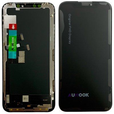 Дисплей для iPhone X з чорним тачскріном, AUMOOK Prime HARD OLED 150983 фото