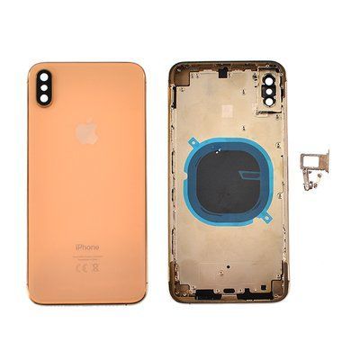 Корпус для iPhone Xs Max Gold в зборі з тримачем SIM та кнопками, EU 0460272 фото