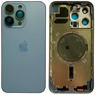 Корпус iPhone 13 Pro Blue в зборі з тримачем SIM, кнопками, магнітами та сіткою, USA 4263679 фото