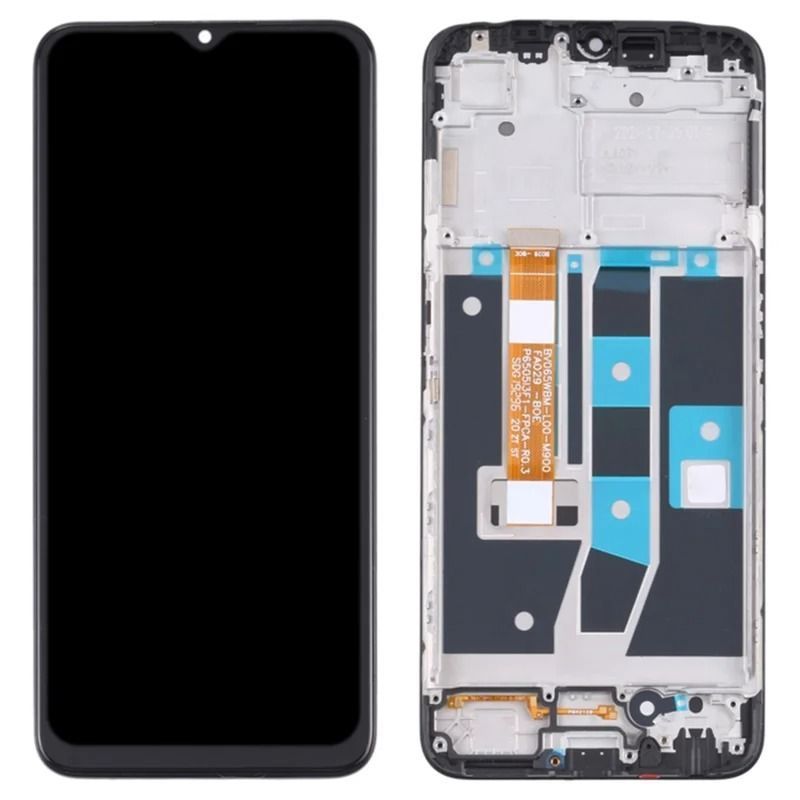 Дисплей для OPPO A57 4G | OPPO A57S | OPPO A77 4G | OnePlus Nord N20 SE з чорним тачскріном та корпусною рамкою, Original (PRC) 8500917 фото