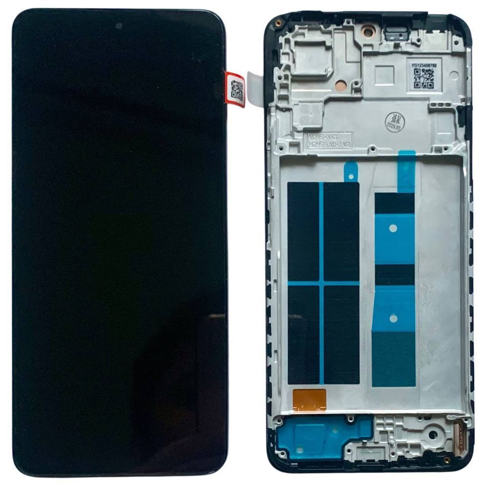 Дисплей для Xiaomi Redmi Note 12 4G з чорним тачскріном та корпусною рамкою, INCELL 188943 фото