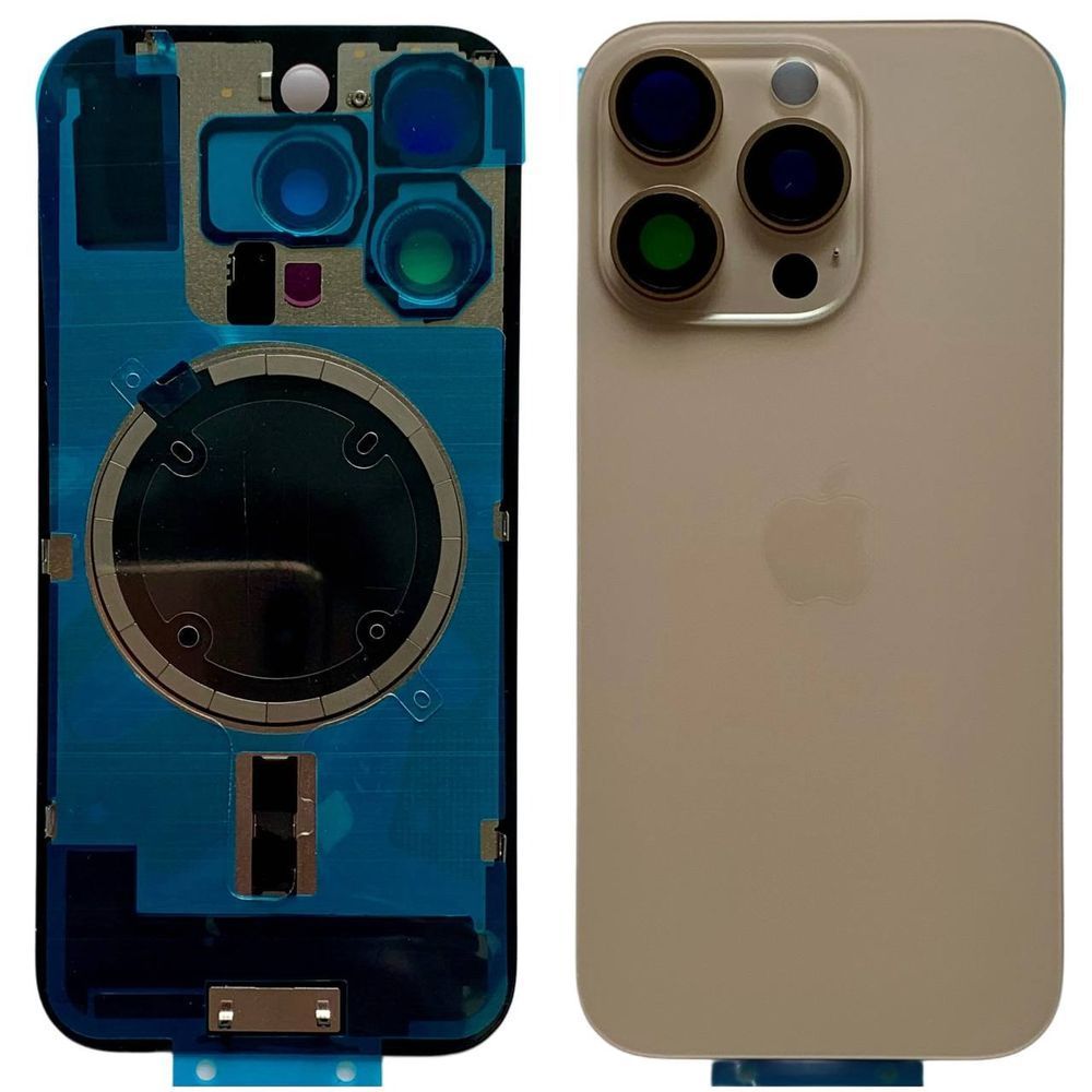 Задня кришка корпусу iPhone 16 Pro Gold (зі склом камери, MagSafe), Original (China) 561065 фото