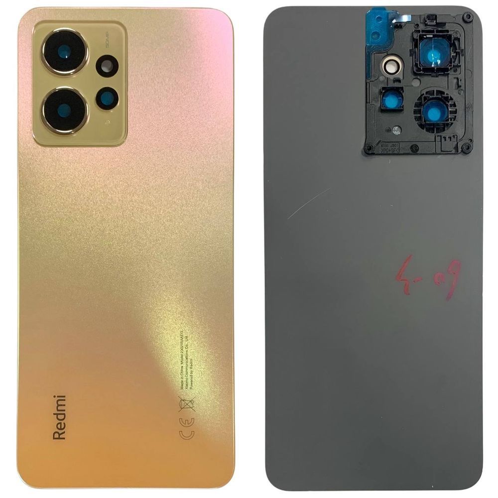 Задня кришка Xiaomi Redmi Note 12 4G gold (зі склом камери) 0712384 фото