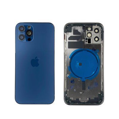 Корпус для iPhone 12 Pro Blue в зборі з тримачем SIM та кнопками, EU 1054181 фото