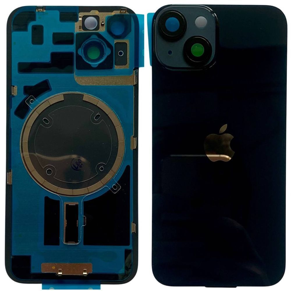 Задня кришка корпусу iPhone 14 Black (зі склом камери, MagSafe), Original (China) 648172 фото