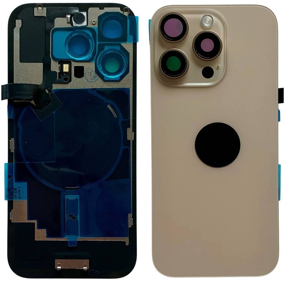 Задня кришка корпусу iPhone 16 Pro Gold (зі склом камери, MagSafe, NFC), Original (China) 561053 фото