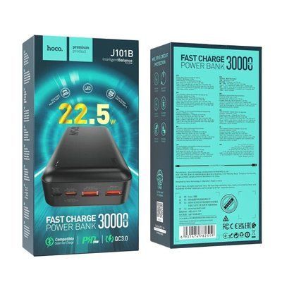 Power Bank Hoco J101B Astute 22.5W 30000 mAh black 25675 фото
