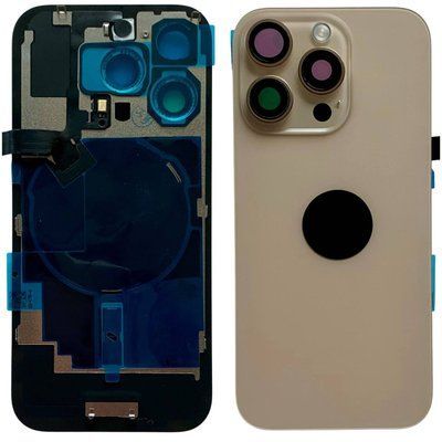 Задня кришка корпусу iPhone 16 Pro Gold (зі склом камери, MagSafe, NFC), Original (China) 561053 фото