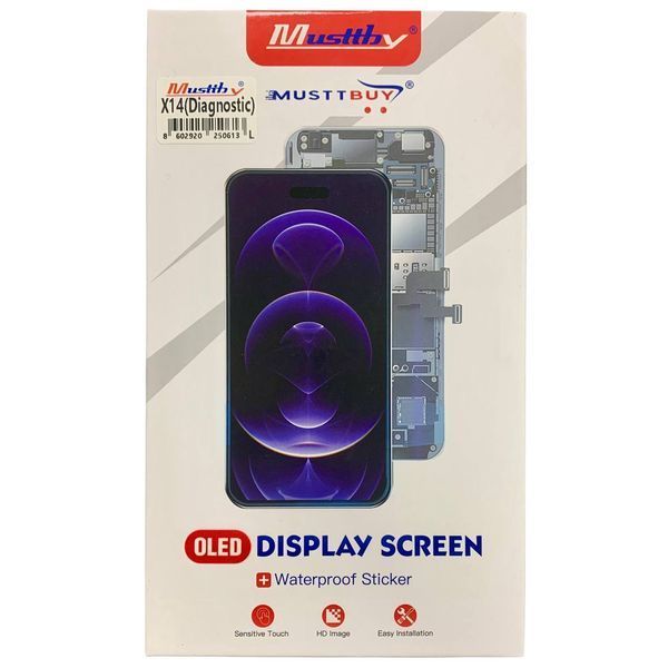 Дисплей для iPhone 14 з чорним тачскріном, Musttby SOFT OLED | 120HZ | Прив'язується в 18/26 iOS 648223 фото