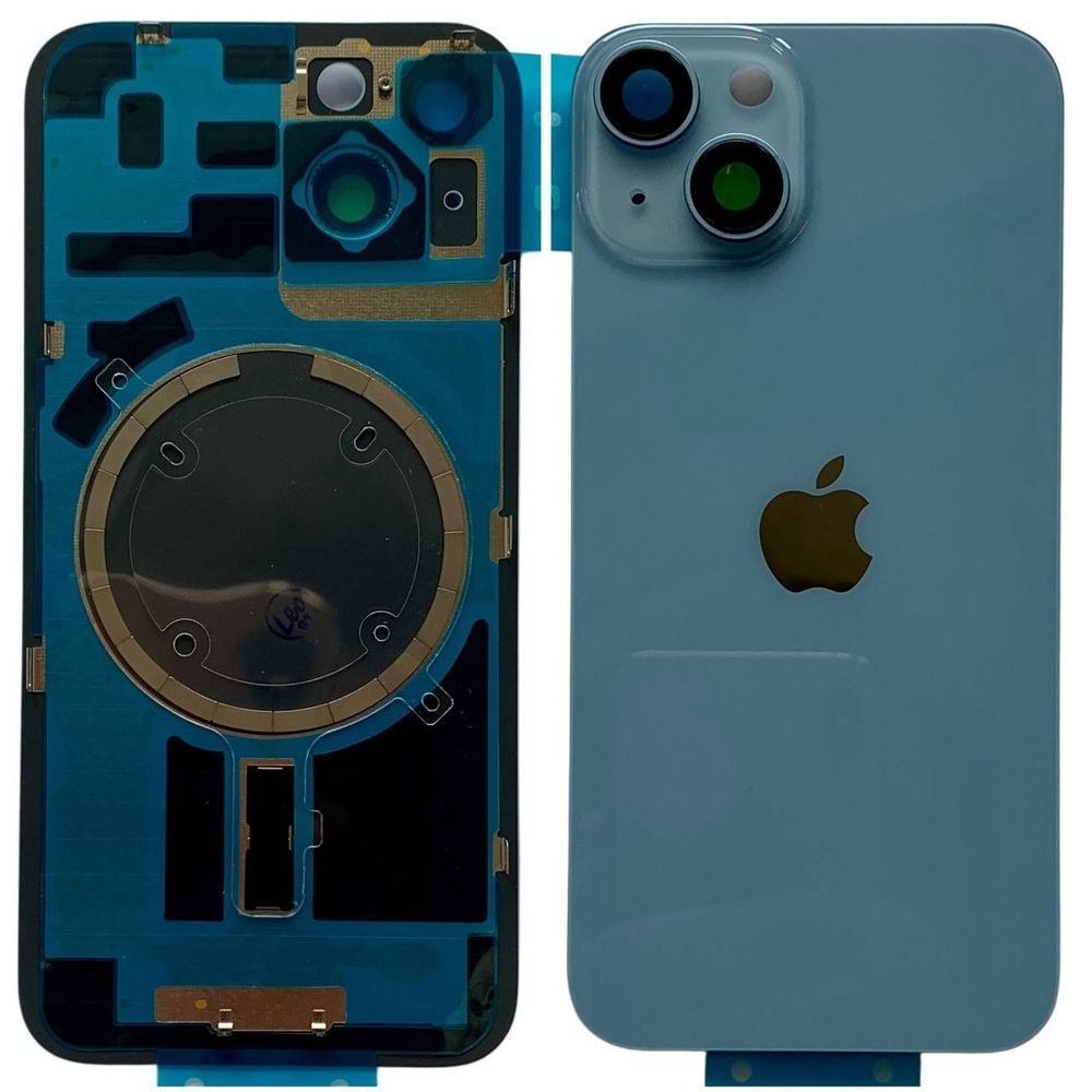 Задня кришка корпусу iPhone 14 Blue (зі склом камери, MagSafe), Original (China) 648173 фото