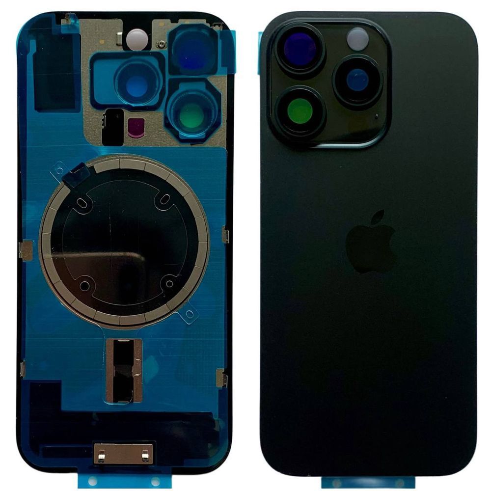 Задня кришка корпусу iPhone 16 Pro Black (зі склом камери, MagSafe), Original (China) 561064 фото