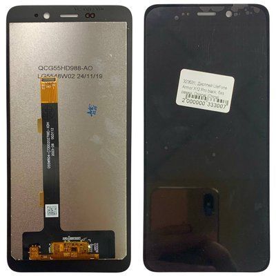 Дисплей для UleFone Armor X12 Pro з чорним тачскріном, Original (China) 323531 фото