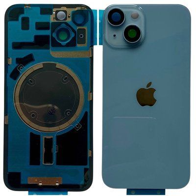 Задня кришка корпусу iPhone 14 Blue (зі склом камери, MagSafe), Original (China) 648173 фото