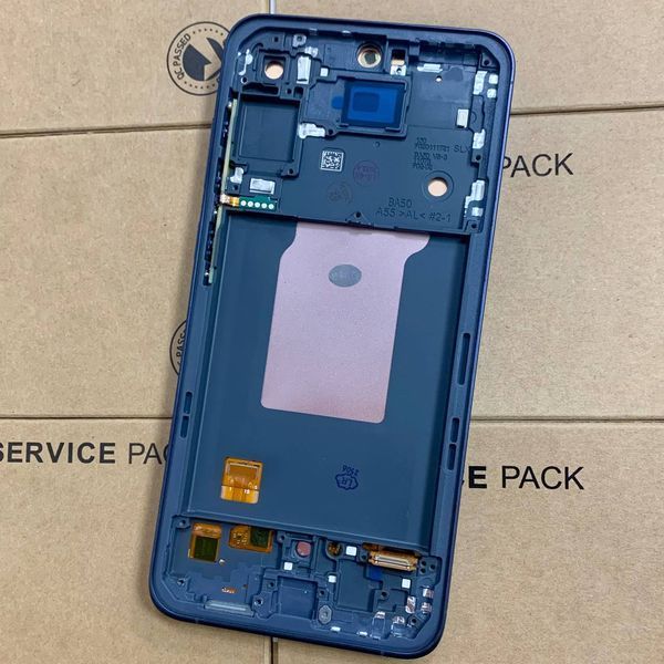 Дисплей для Samsung A556 Galaxy A55 5G з чорним тачскріном та корпусною рамкою, OLED 83353 фото
