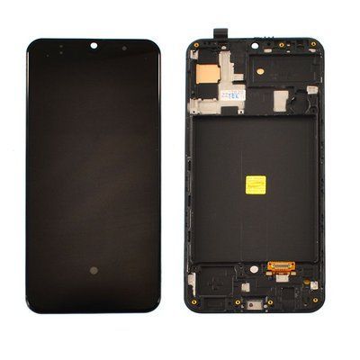 Дисплей для Samsung A505 Galaxy A50 (2019) з чорним тачскріном і корпусною рамкою, OLED 1405272 фото