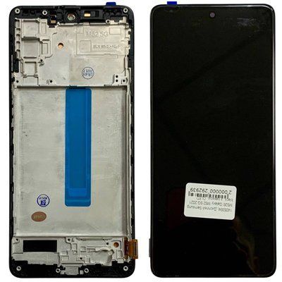 Дисплей для Samsung M526 Galaxy M52 5G з чорним тачскріном та корпусною рамкою, OLED 1405334 фото