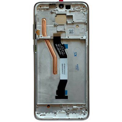 Дисплей для Xiaomi RedMi Note 8 Pro з чорним тачскріном та срібною корпусною рамкою, Original (PRC) 9860729 фото