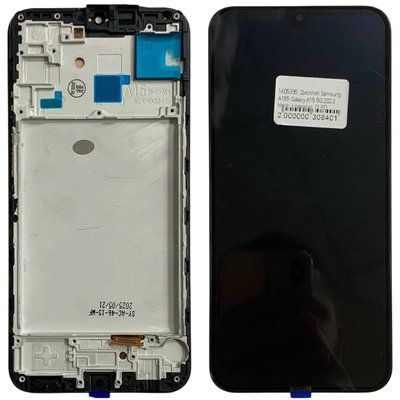 Дисплей для Samsung A155 Galaxy A15 5G з чорним тачскріном та корпусною рамкою, OLED 1405395 фото