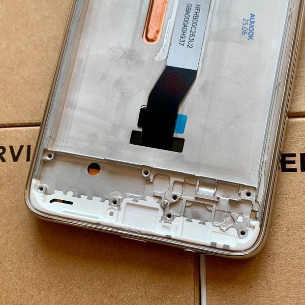 Дисплей для Xiaomi RedMi Note 8 Pro з чорним тачскріном та срібною корпусною рамкою, Original (PRC) 9860729 фото