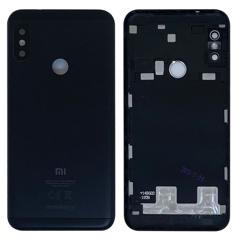 Задня кришка Xiaomi Redmi 6 Pro | Mi A2 Lite black (зі склом камери) 0712258 фото
