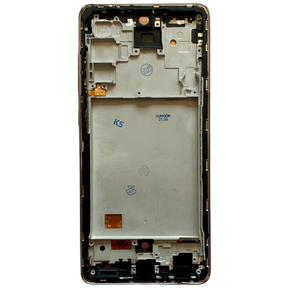 Дисплей для Samsung A725 Galaxy A72 (2021) з чорним тачскріном і срібною корпусною рамкою, OLED 83360 фото