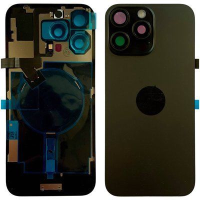 Задня кришка корпусу iPhone 16 Pro Max Black (зі склом камери, MagSafe, NFC), Original (China) 561055 фото