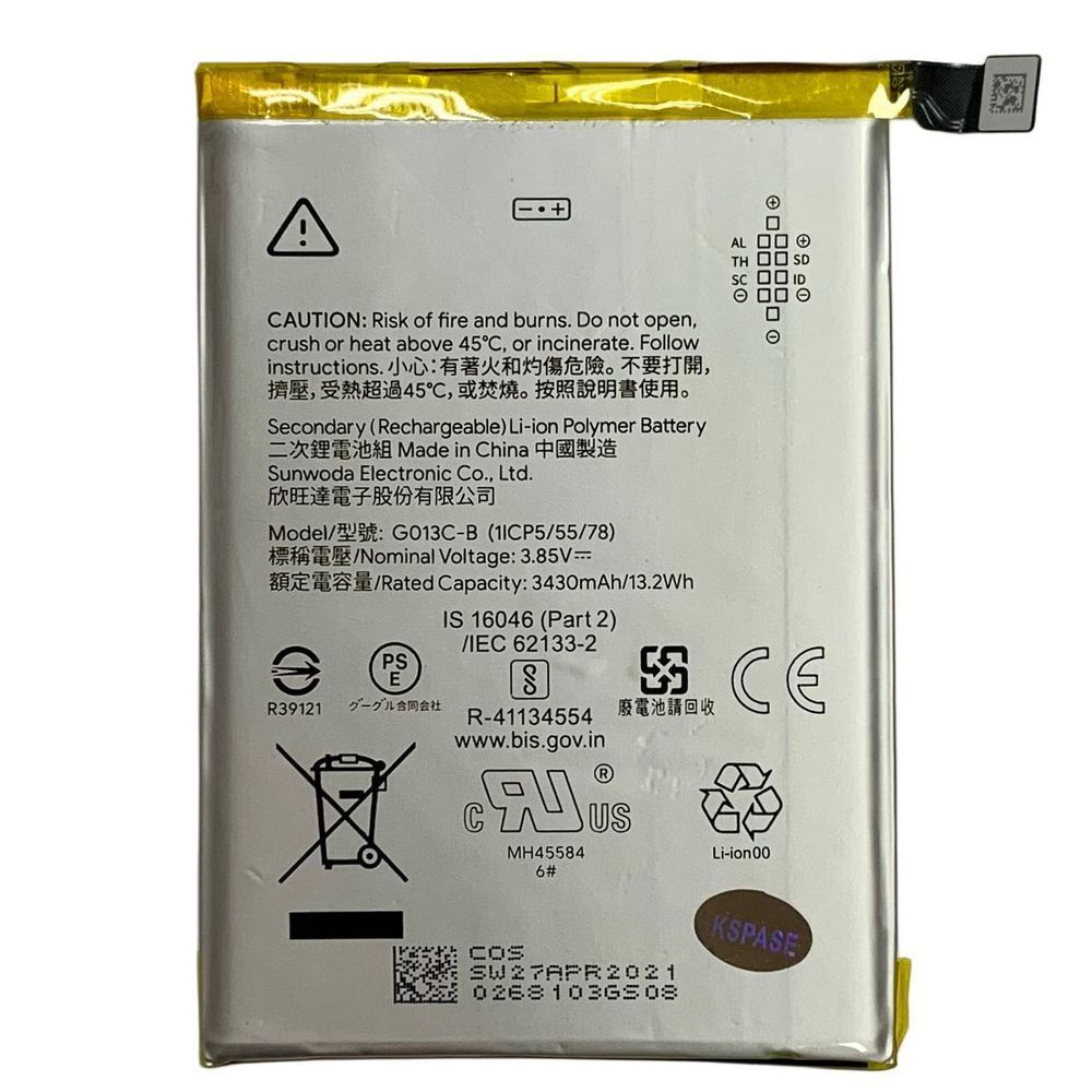 Акумулятор G013C-B для Google Pixel 3 XL, Original (China) 2222875 фото