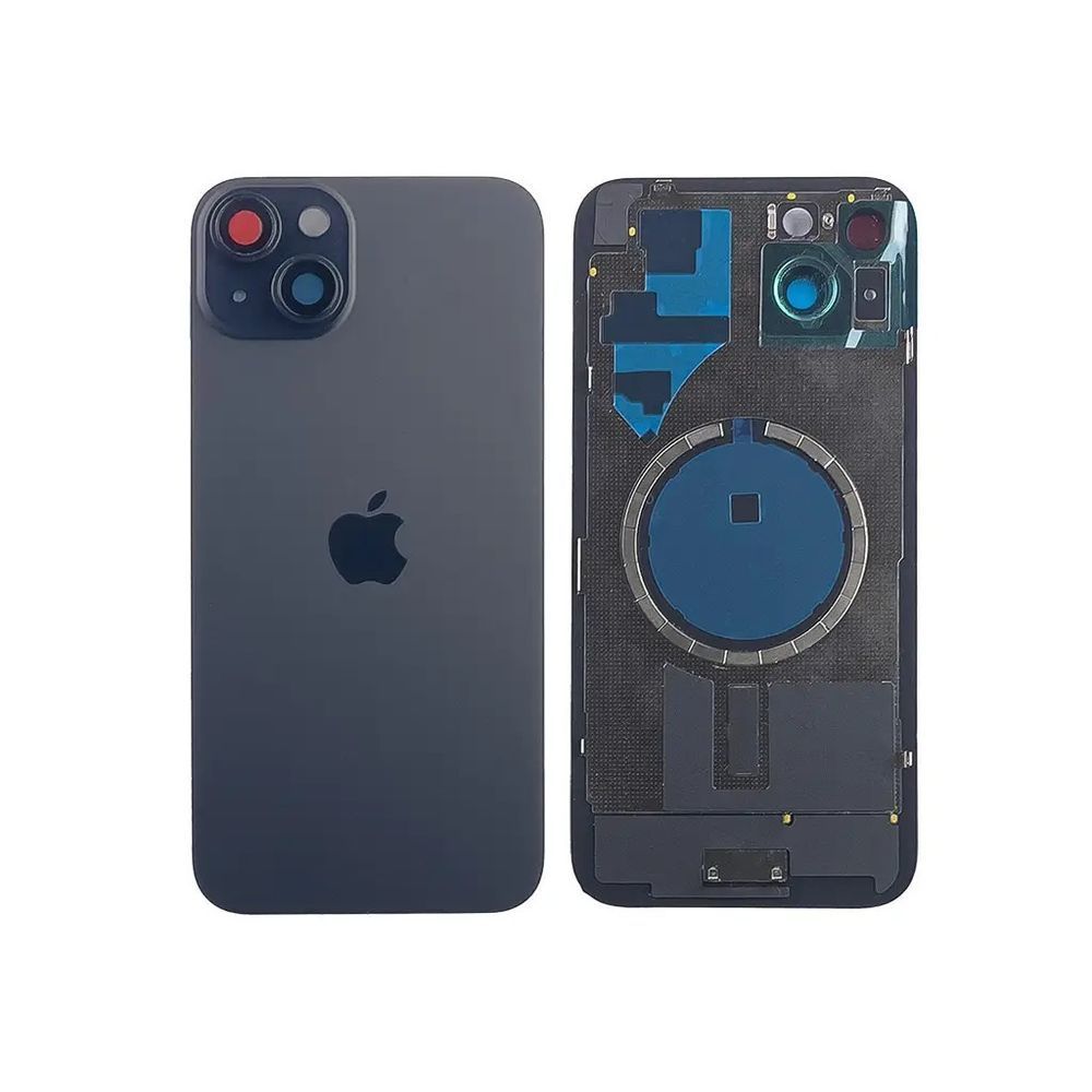 Задня кришка корпусу iPhone 15 Plus Black в зборі зі склом камери та магнітами 9754094 фото